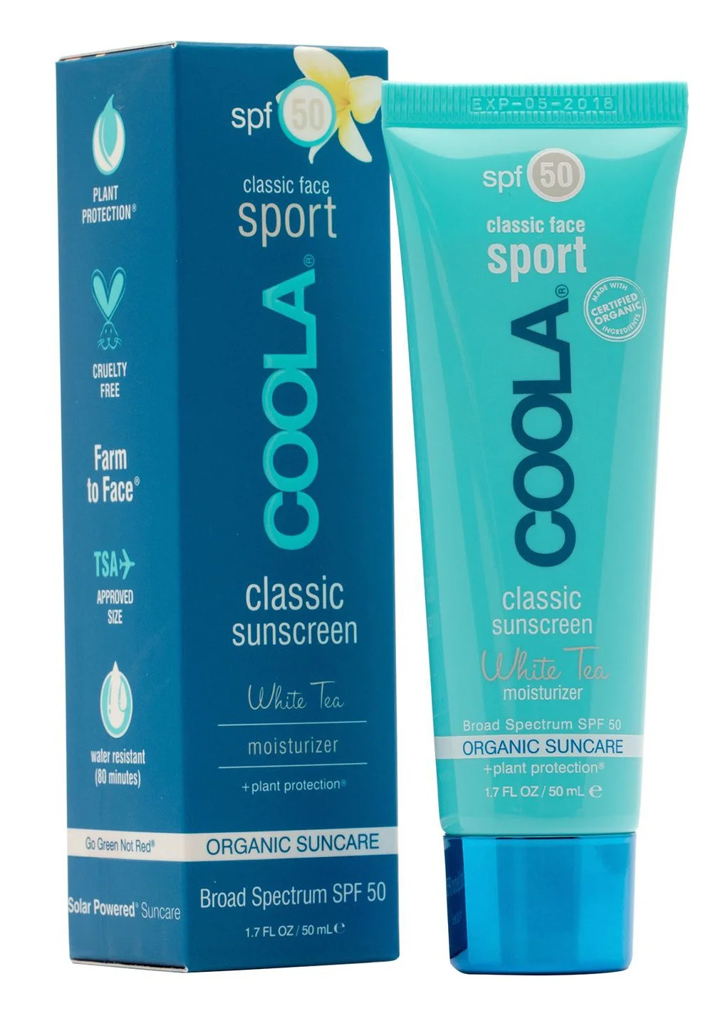 COOLA Classic Face Sport SPF 50 White Tea