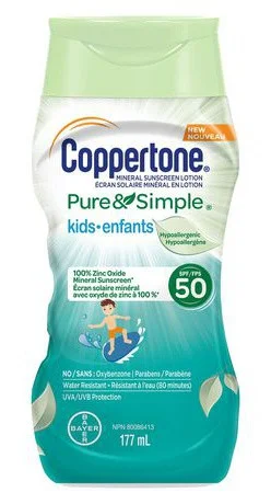 Sữa dưỡng Coppertone Pure & Simple Kids Mineral Sunscreen Lotion