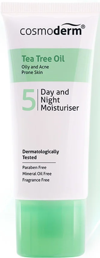 Dưỡng ẩm Cosmoderm Tea Tree Oil Day & Night Moisturiser SPF 15 Pa+++