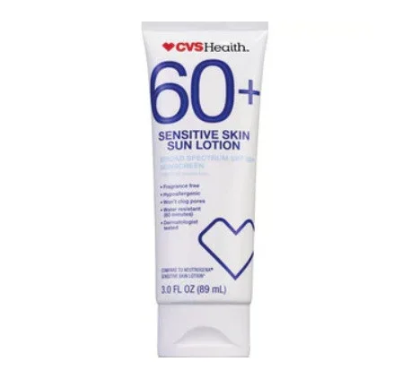 CVS Health Sensitive Skin Sun Lotion Spf 60+
