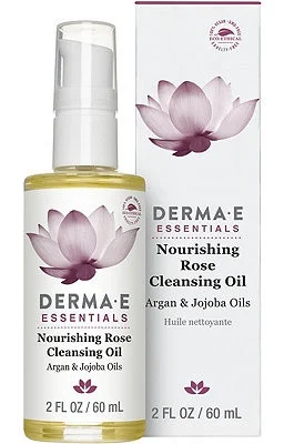 DERMA E Nourishing Rose Cleansing Oil, Argan & Jojoba Oils