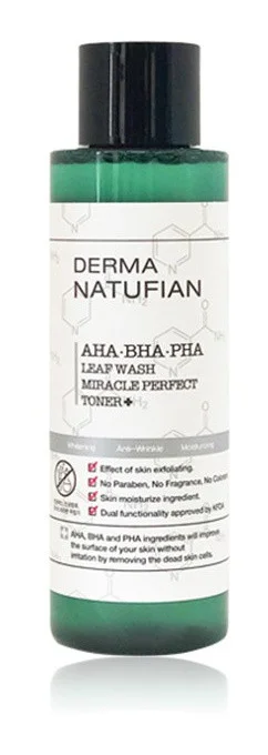 Derma Natufian AHA BHA PHA Leaf Wash Miracle Perfect Toner