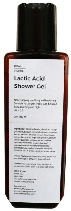 Sữa tắm Dermitecture Lactic Acid Shower Gel