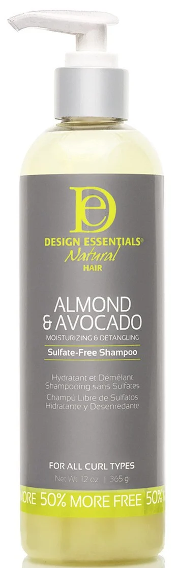 Design Essentials Almond & Avocado Moisturizing & Detangling Sulfate-free Shampoo