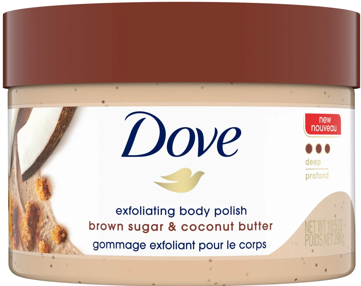 Tẩy tế bào chết đường nâu và bơ dừa Dove Exfoliating Body Polish Brown Sugar & Coconut Butter