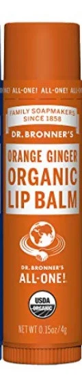 Son dưỡng Dr Bronner Organic Lip Balm - Orange Ginger