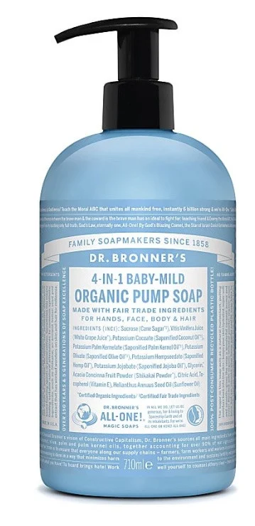 Dr Bronner Organic Pump Soap - Baby Unscented