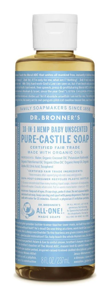 Xà phòng lỏng Dr. Bronner's Pure-Castile Liquid Soap- Baby Unscented