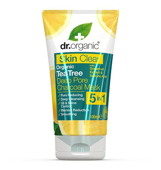 Dr Organic Skin Clear Tea Tree Deep Pore Charcoal Mask