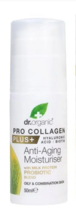 Dr Organic Pro Collagen+ Anti-Aging Moisturiser With Milk Protein Probiotic Blend