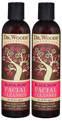 Sữa rửa mặt dr woods Black Soap Liquid Facial Cleanser With Organic Shea Butter