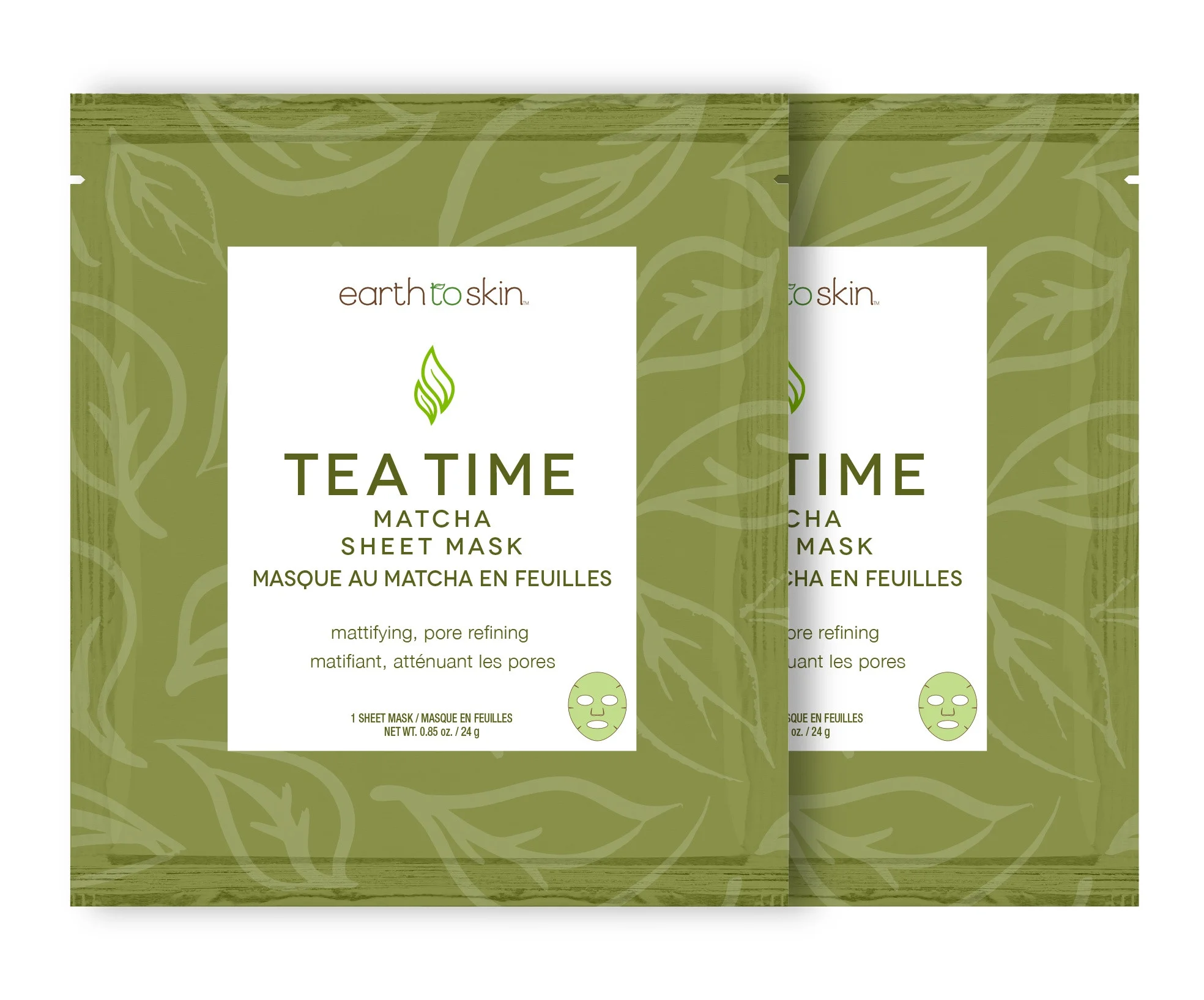 Mặt nạ Earth to Skin Tea Time Matcha Sheet Mask