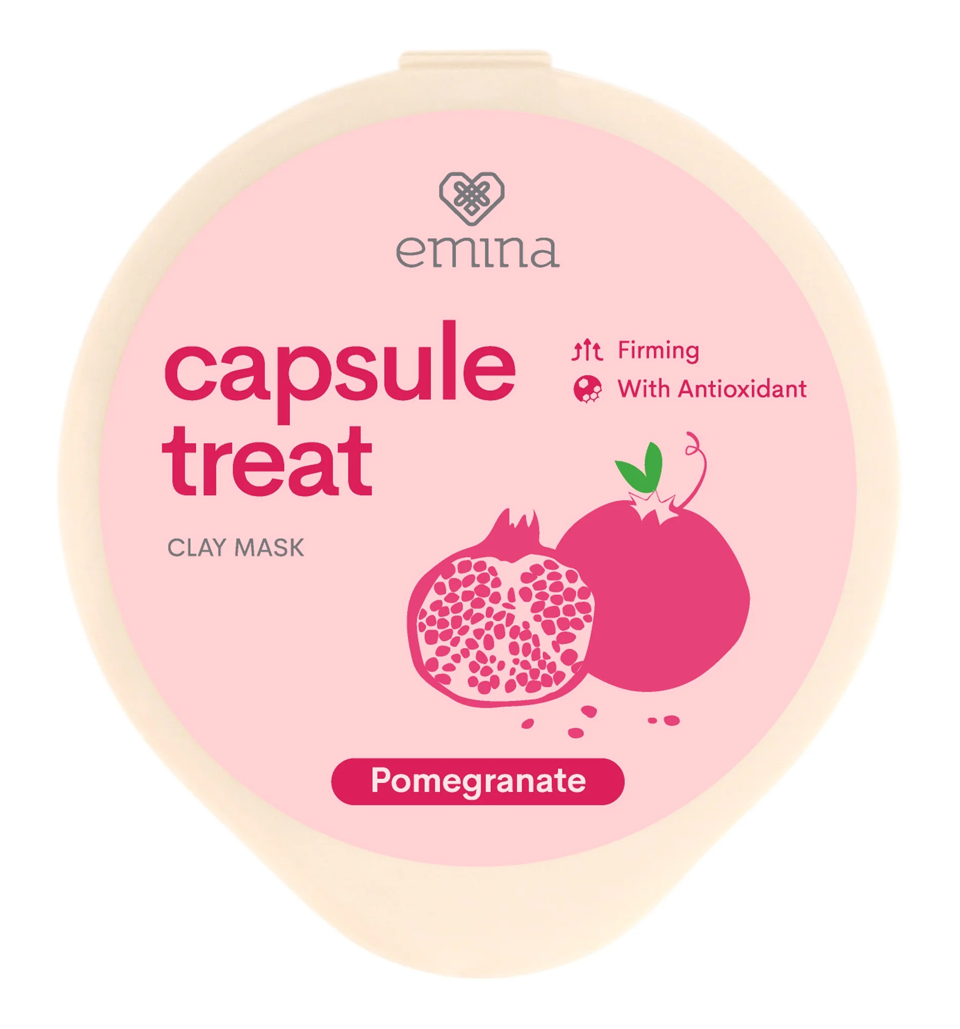 Emina Capsule Treat Clay Mask Pomegranate