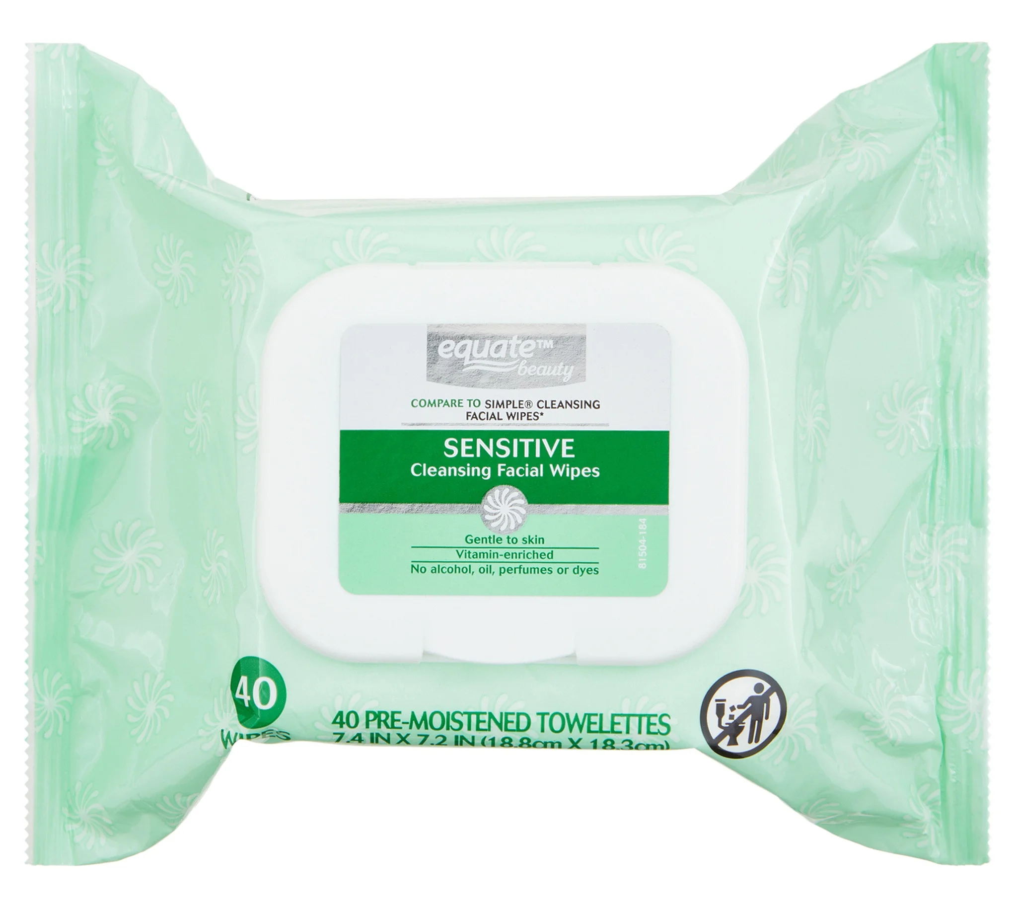 Khăn ướt Equate Beauty Sensitive Cleansing Facial Wipes