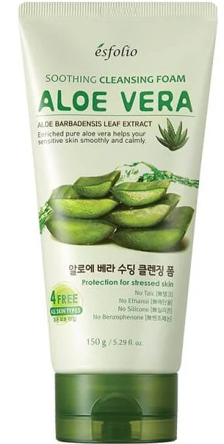 Sữa rửa mặt ESFOLIO Aloe Vera Soothing Cleansing Foam