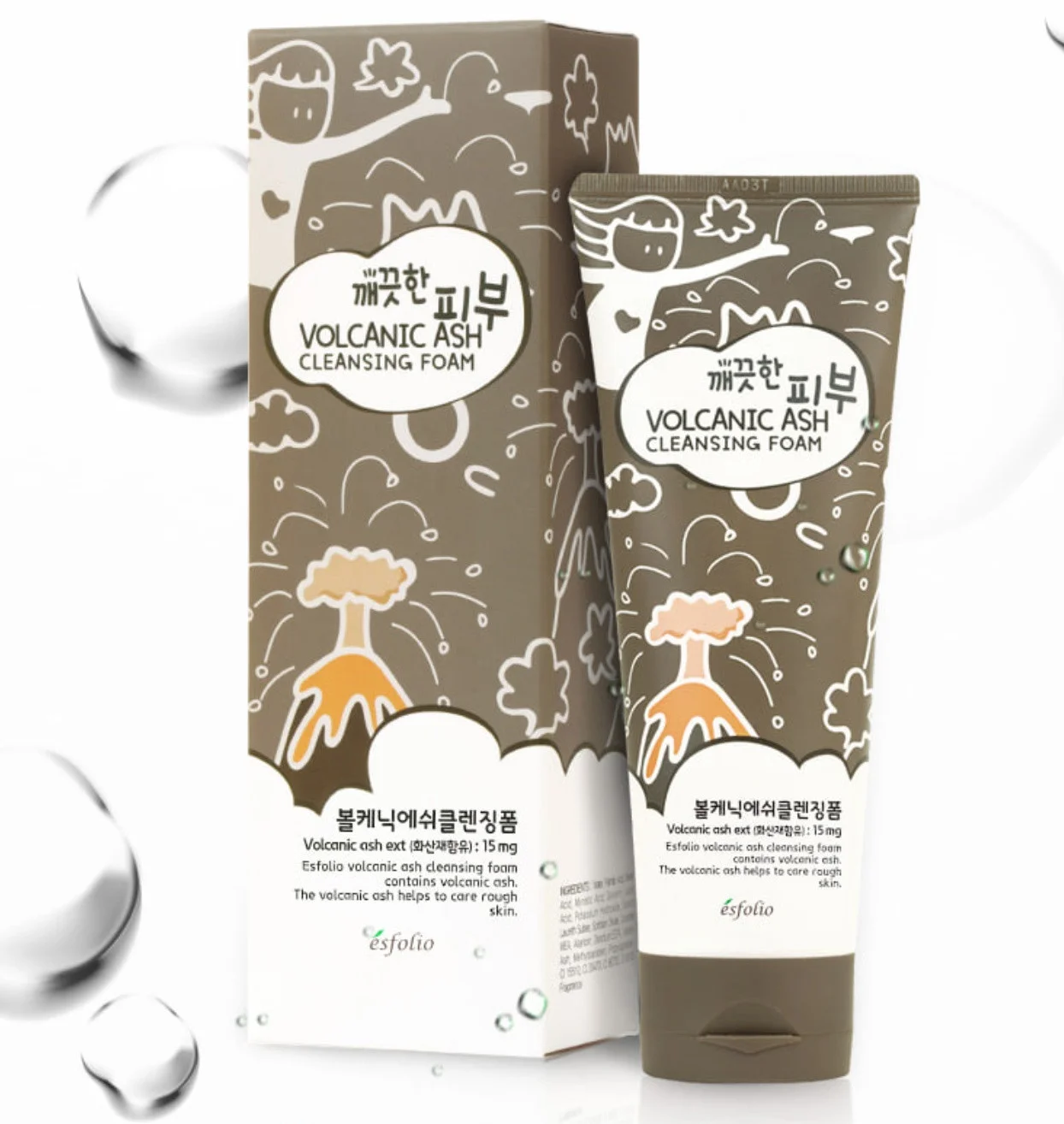 ESFOLIO Volcanic Ash Cleansing Foam