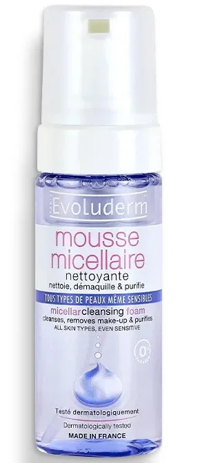 Sữa rửa mặt Evoluderm Mousse Micellaire Nettoyante / Micellar Cleansing Foam