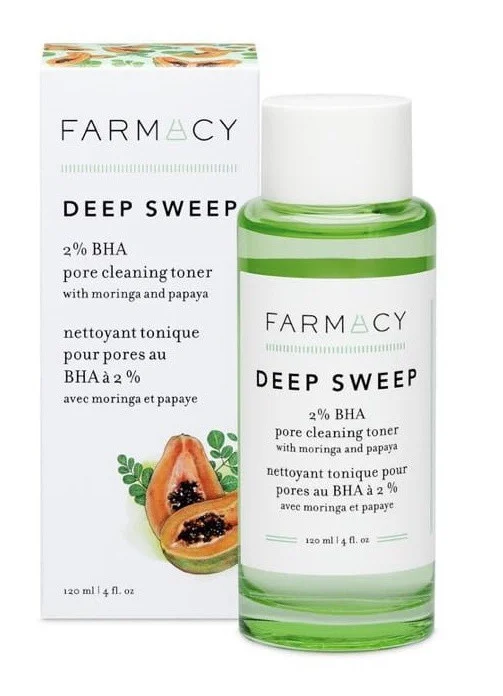 Nước hoa hồng Farmacy Deep Sweep 2% Bha Pore Cleansing Toner With Moringa + Papaya