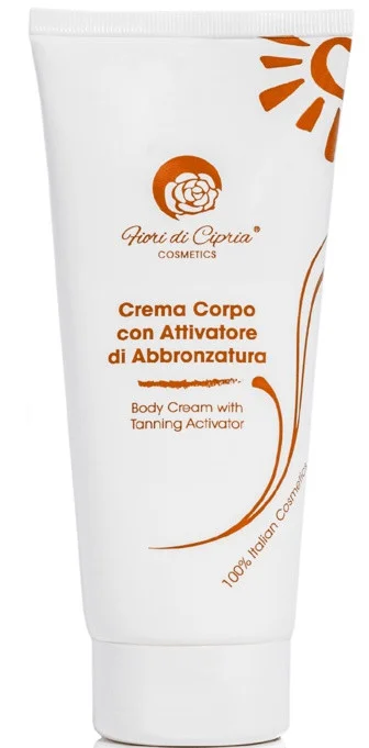 Kem Fiori di Cipria Crema Corpo Con Attivatore Di Abbronzatura