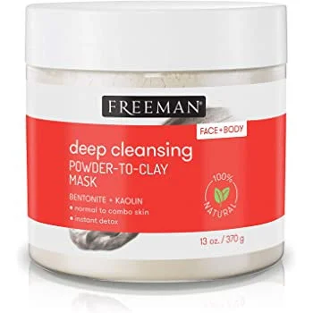 Mặt nạ Freeman Instant, Deep Cleansing Facial + Body Powder To Clay Mask