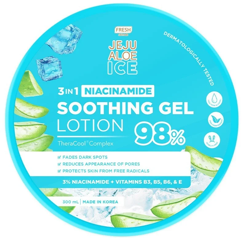 Sữa dưỡng Fresh Skinlab Jeju Aloe Ice 3 In 1 Niacinamide Soothing Gel Lotion