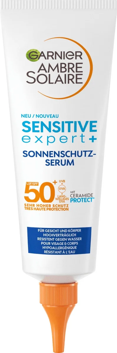 Tinh chất Garnier Ambre Solaire Sonnenmilch Serum Sensitive Expert+ Lsf 50+