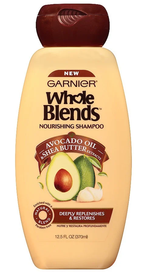Dầu gội Garnier Whole Blends Nourishing Shampoo Avocado Oil & Shea Butter