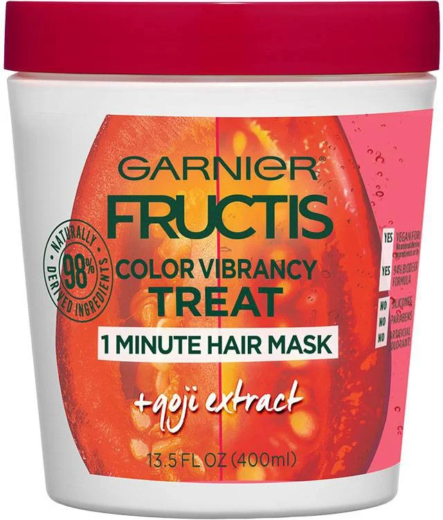Mặt nạ ủ tóc Garnier Fructis Color Vibrancy Treat 1 Minute Hair Mask + Goji Extract