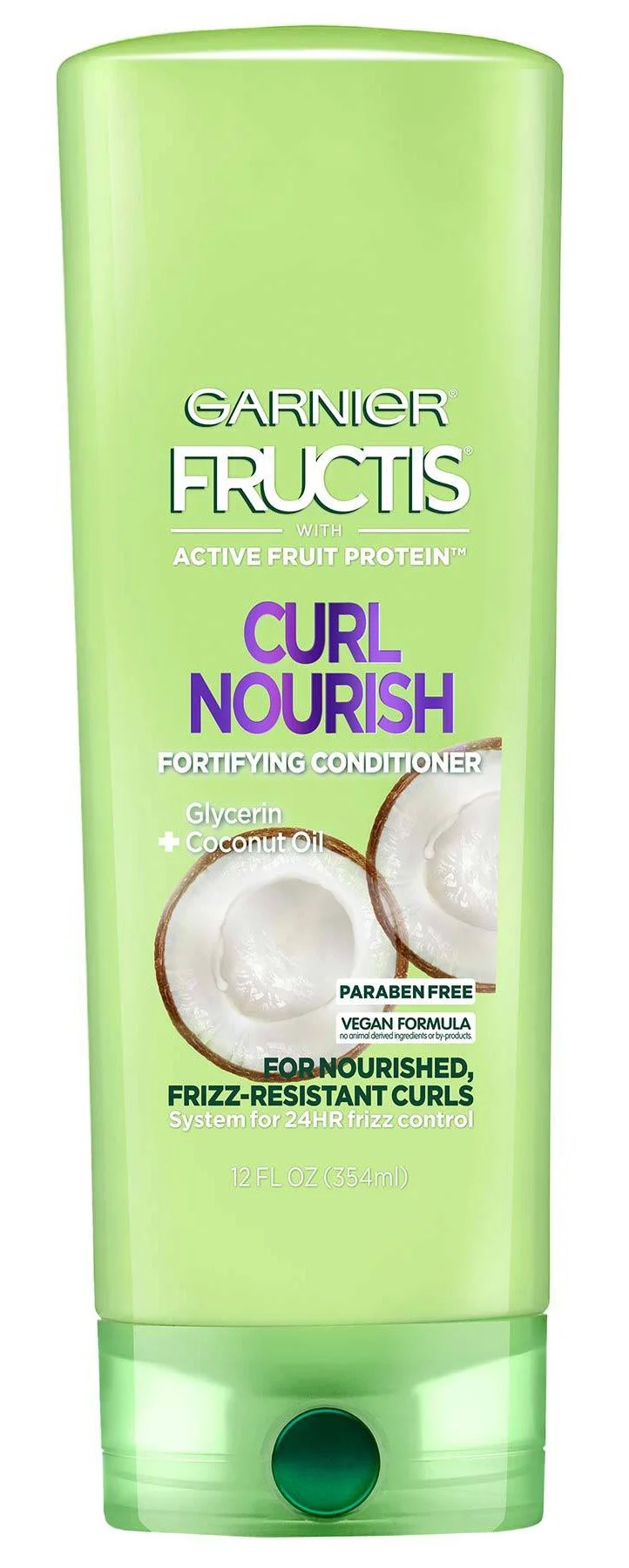 Dầu xả Garnier Fructis Curl Nourish Paraben-Free Conditioner Infused With Coconut Oil And Glycerin