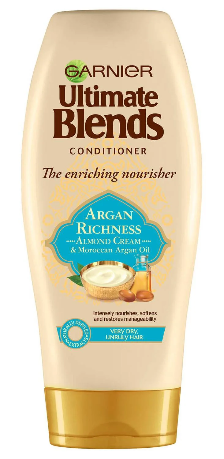 Dầu xả Garnier Ultimate Blends Argan Richness Argan Oil & Almond Cream Conditioner