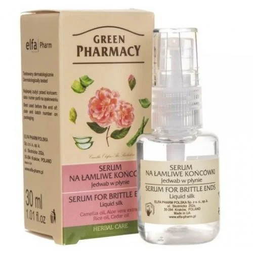 Tinh chất Green Pharmacy Serum Na Łamliwe Końcówki, Jedwab Do Włosów W Płynie/ Serum For Brittle Ends Liquid Silk