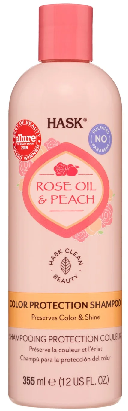 Dầu gội Hask Rose Oil & Peach Color Protection Shampoo
