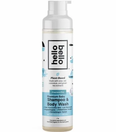 Hello Bello Fragrance Free Premium Baby Shampoo & Body Wash