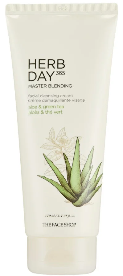 Kem tẩy trang Herb Day 365 Facial Cleansing Cream Aleo & Green Tea