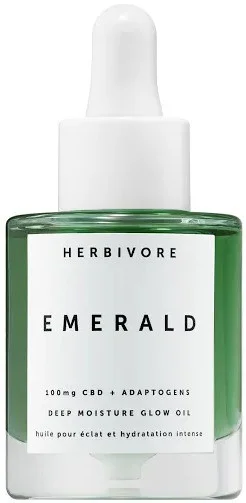Herbivore Emerald Cbd + Adaptogens Deep Moisture Glow Oil