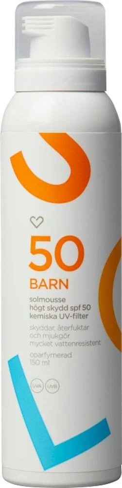 Hjärtats Solmousse Barn SPF50 Oparfymerad