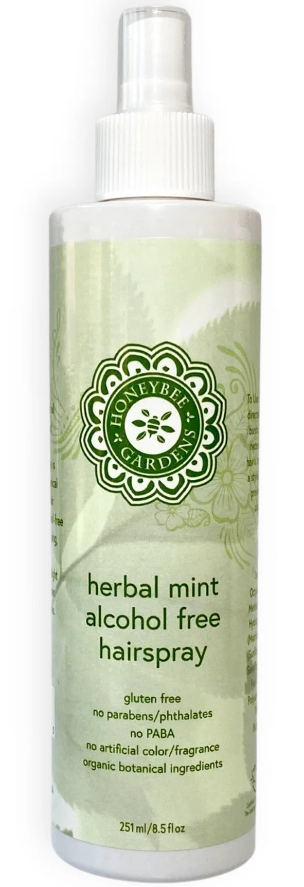 Gôm xịt tóc Honeybee Gardens Alcohol Free Hair Spray - Herbal Mint