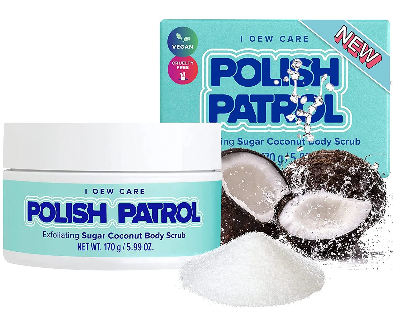 Tẩy da chết I Dew Care Polish Patrol Exfoliating Sugar Coconut Body Scrub