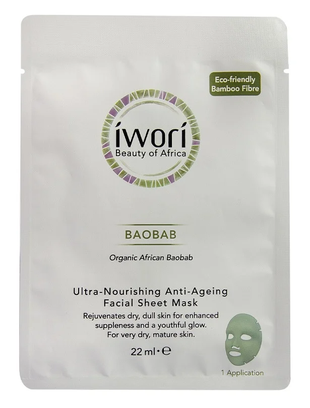 Mặt nạ Iwori Baobab Ultra-Nourishing Anti-Ageing Facial Sheet Mask