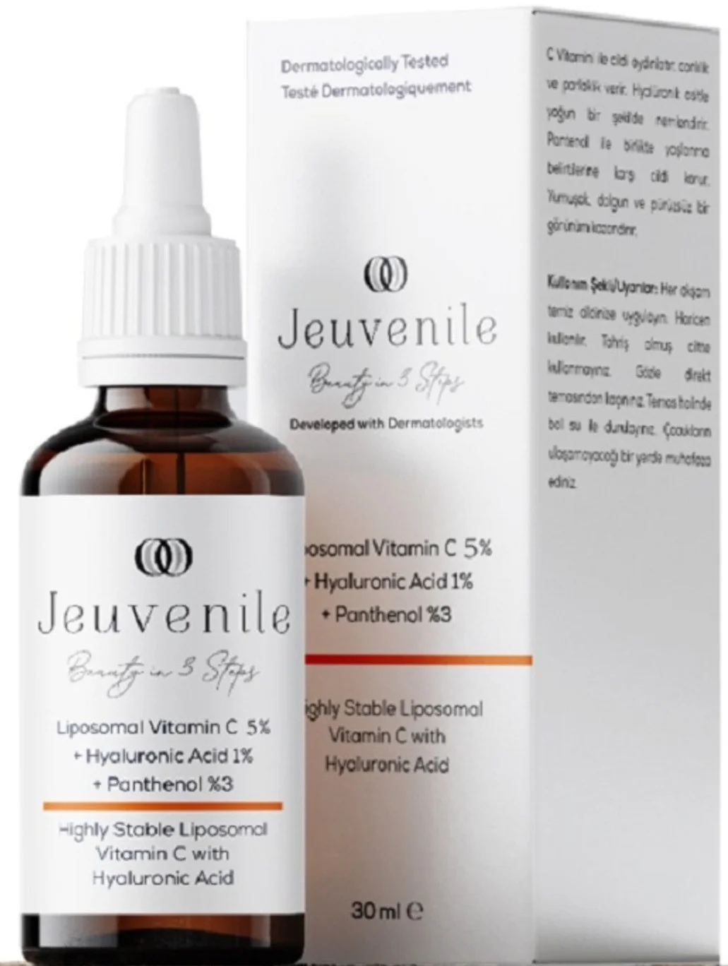 Jeuvenile Liposomal Vitamin C %5 + Hyaluronic Acid %1 + Panthenol %3 Serum