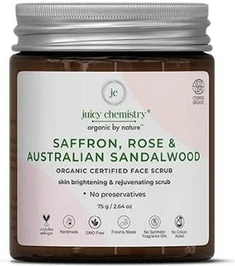 Juicy Chemistry Saffron And Rose And Australian Sandalwood Face Scrub