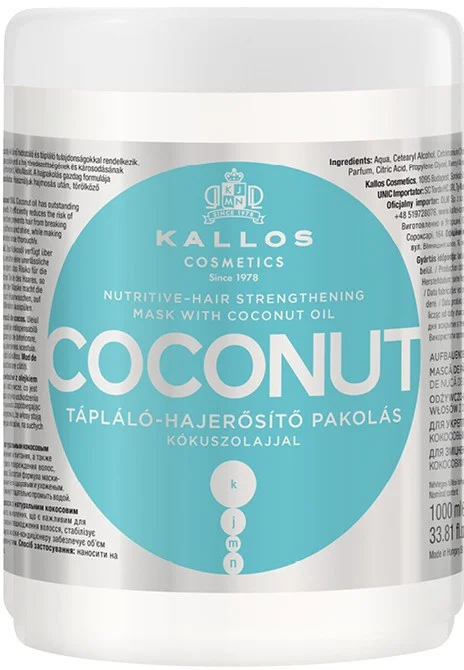 Mặt nạ ủ tóc Kallos KJMN Coconut Nutritive Hair-Strengthening Mask