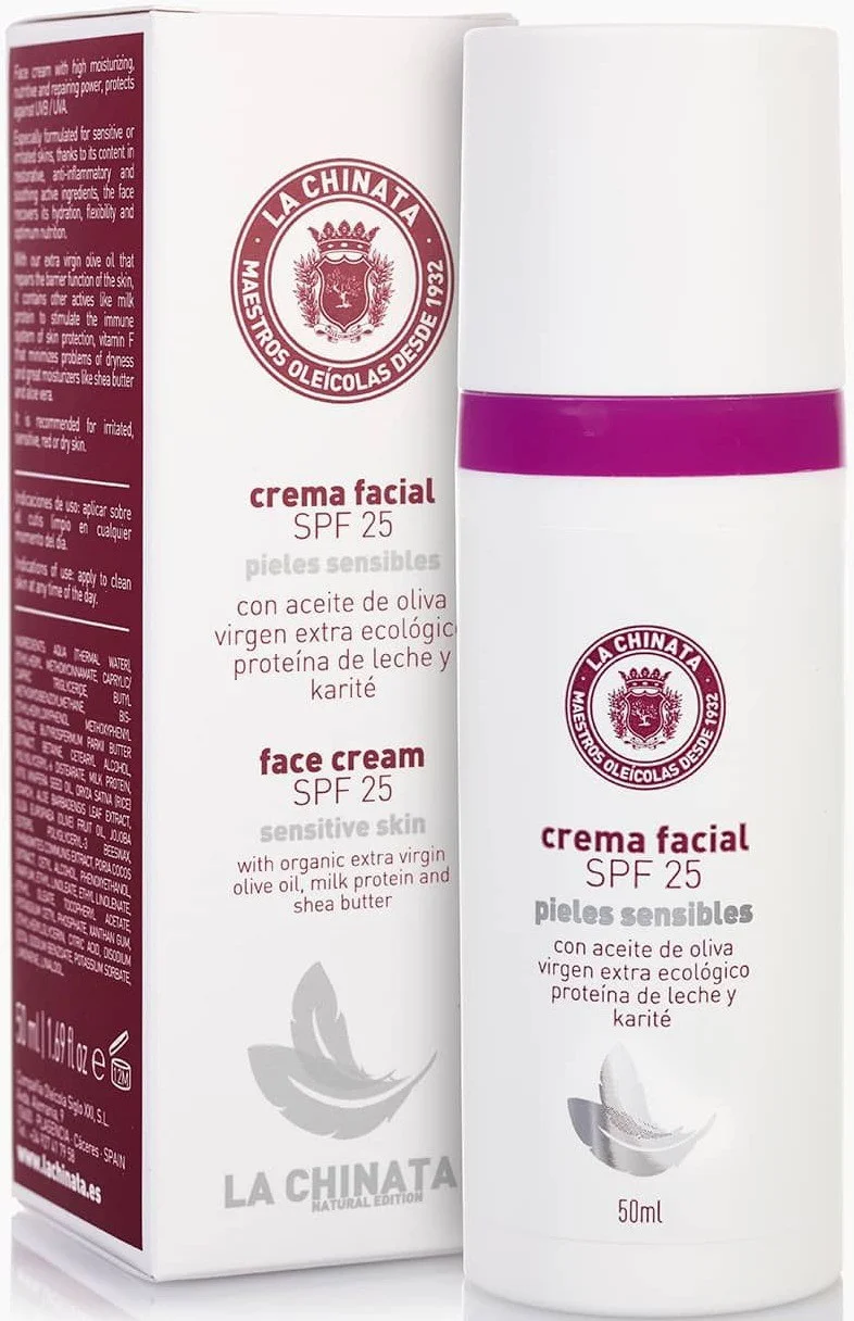 Kem La Chinata Crema Facial SPF25 Pieles Sensibles