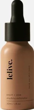 Lelive Save Our Skin (SOS) | Peach + Aloe AHA/BHA Exfoliator.