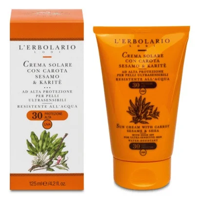 L'Erbolario Crema Solare Con Carota Spf 30