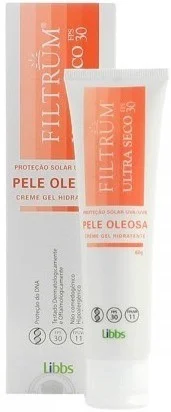 Libbs Filtrum Protetor Solar Ultra Seco Fps 30 Creme Gel Hidratante