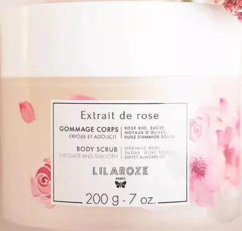 LilaRoze Body Scrub With Organic Rose