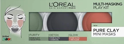 Mặt nạ L'Oreal Paris Multi-Masking Play Kit - Pure Clay Mini Masks