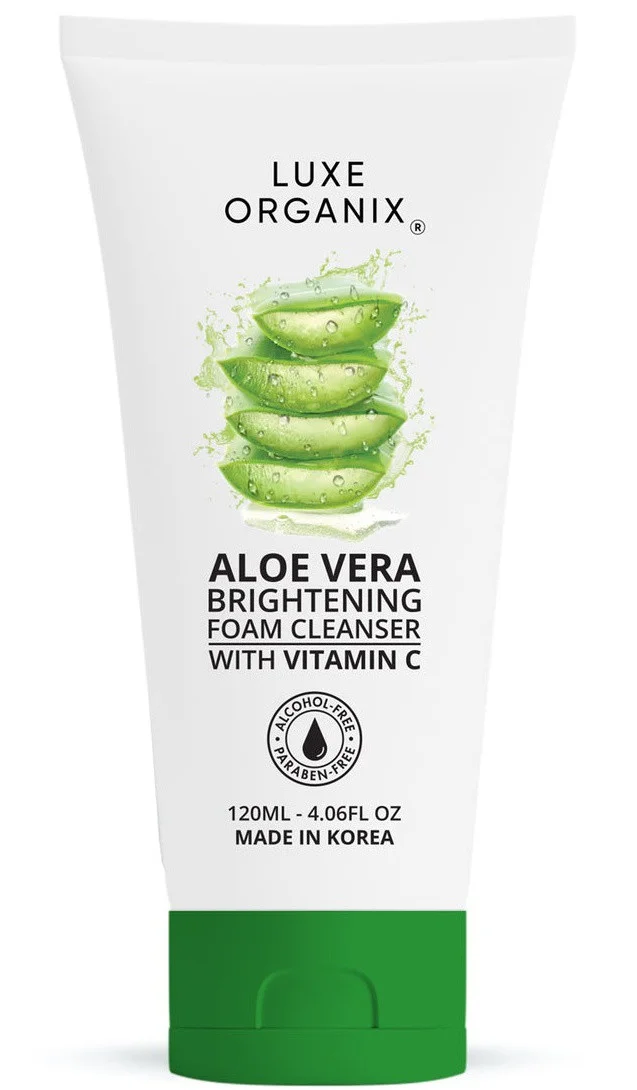 Sữa rửa mặt Luxe Organix Aloe Vera Brightening Micro Foam Cleanser With Vitamin C