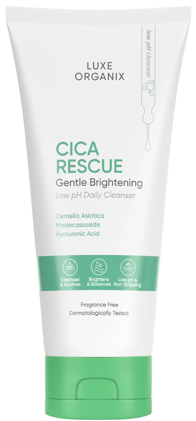 Luxe Organix Cica Rescue Gentle Brightening Low pH Daily Cleanser